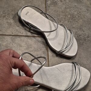 Elegant Silver Women's Sandals